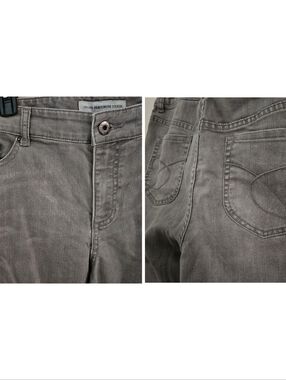 Chico’s Platinum Denim Gray Straight Leg Jeans | Size 1.5 Short (US 10)